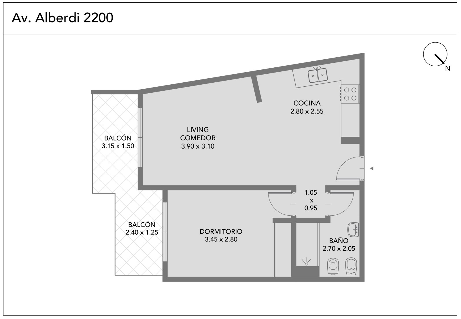 Venta. Depto 2 ambientes a estrenar. Apto credito. Flores - 2
