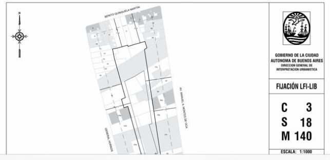 Lote en venta. Sup vendible 1.217 m² + 5 cocheras. 8,66 x 25 Mts. - 4