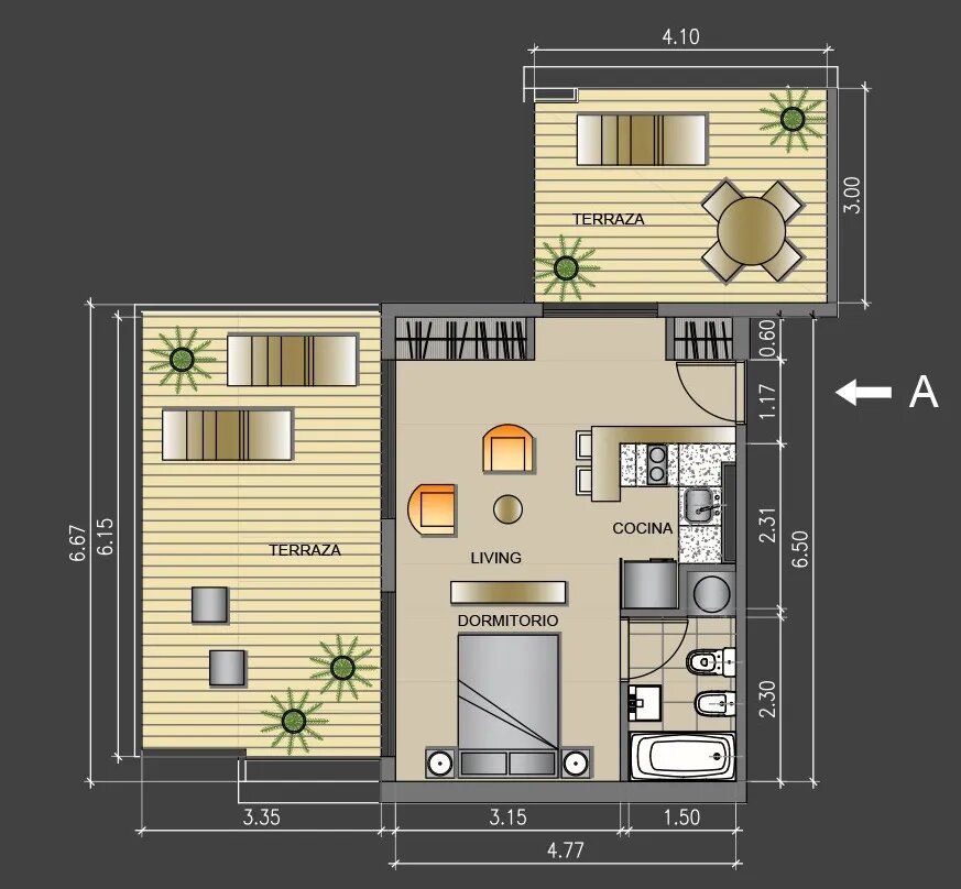 Depto + Terraza - A Estrenar - Colegiales - 30