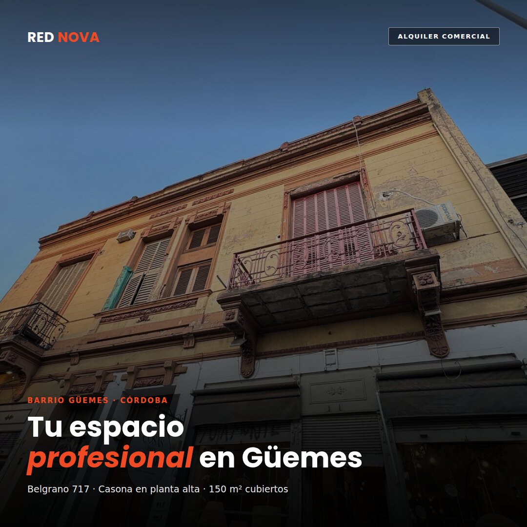 Casona En Güemes, Fines Comerciales.