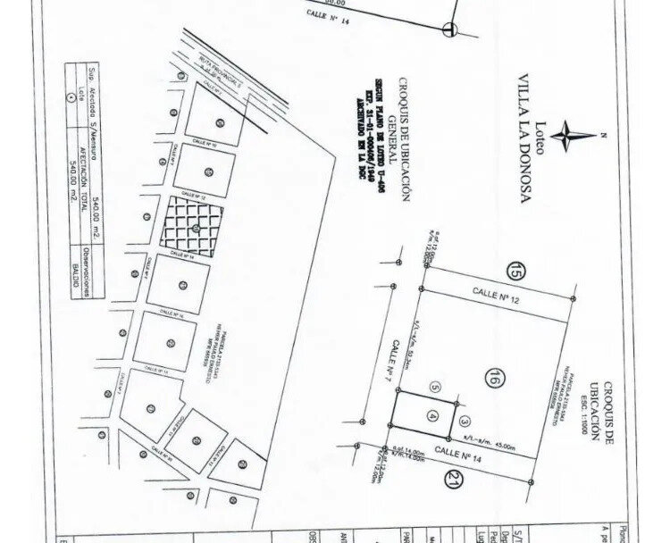Lote esquina en venta 540 m² en La Donosa, Villa del Prado — foto 7