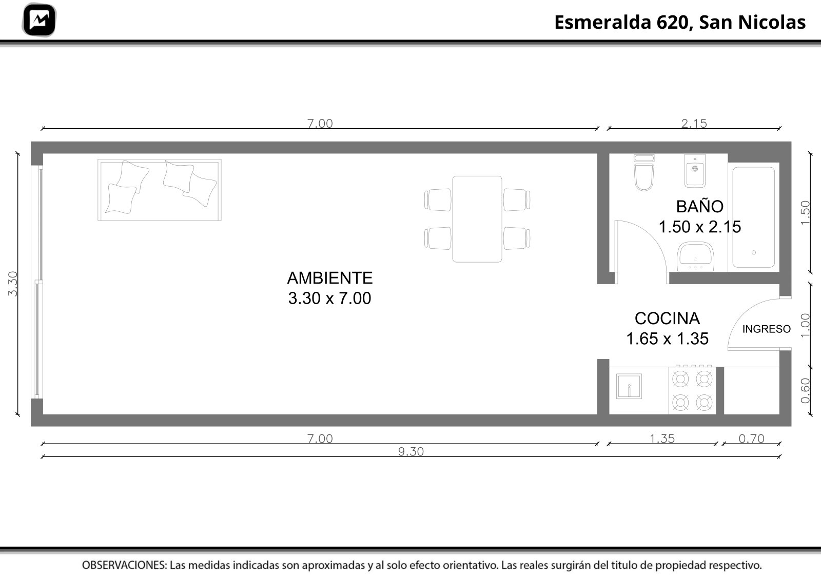 Monoambiente Divisible Muy Luminoso + Cochera | San Nicolás - 6