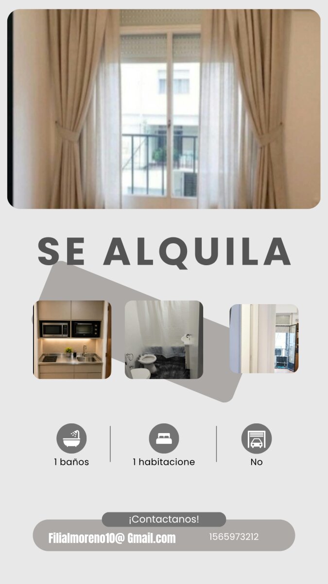 Monoambiente en Recoleta