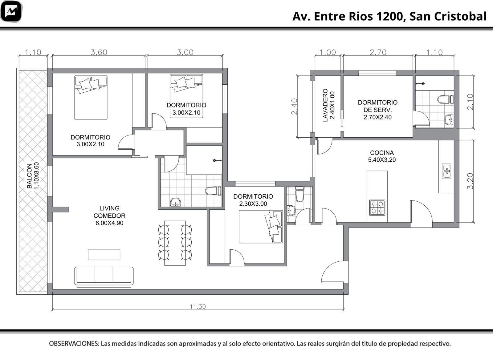 Venta - Cuatro ambientes mas dependencia - Balcon terraza - 34