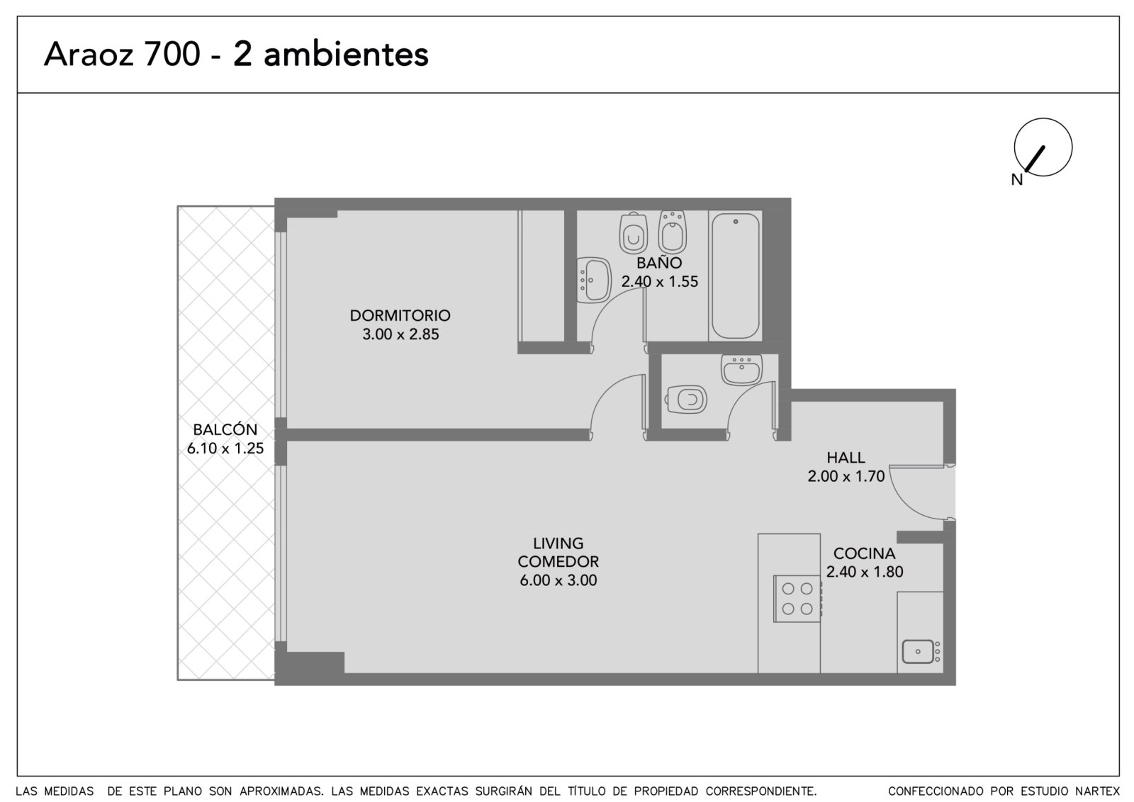 2 ambientes a estrenar al frente con balcón y amenities – Villa Crespo / Palermo - 4