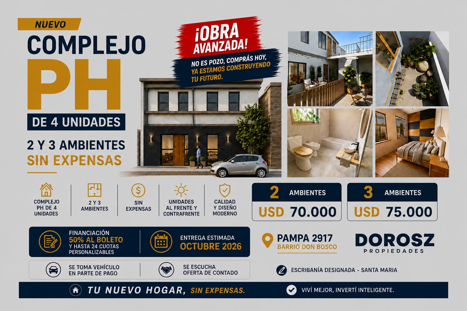 PH 2 Ambientes a Estrenar – Barrio Don Bosco - 2