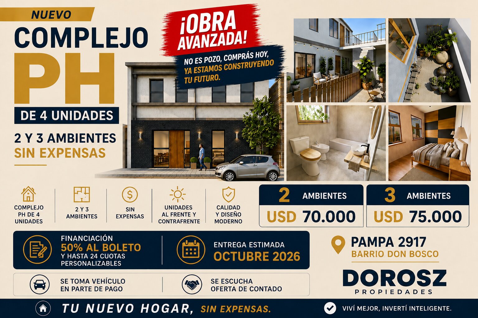PH 3 Ambientes a Estrenar – Barrio Don Bosco - 3