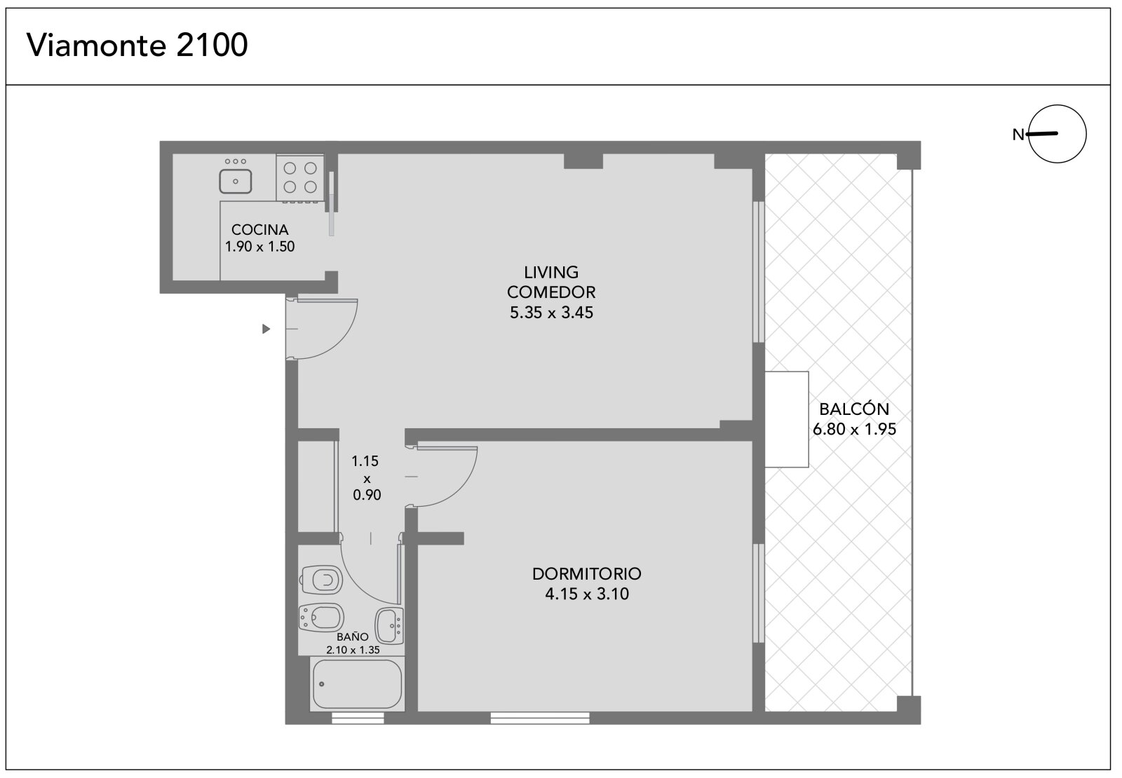 Venta. Departamento. Dos Ambientes. Terraza Propia. Piso Alto. Recoleta - 2