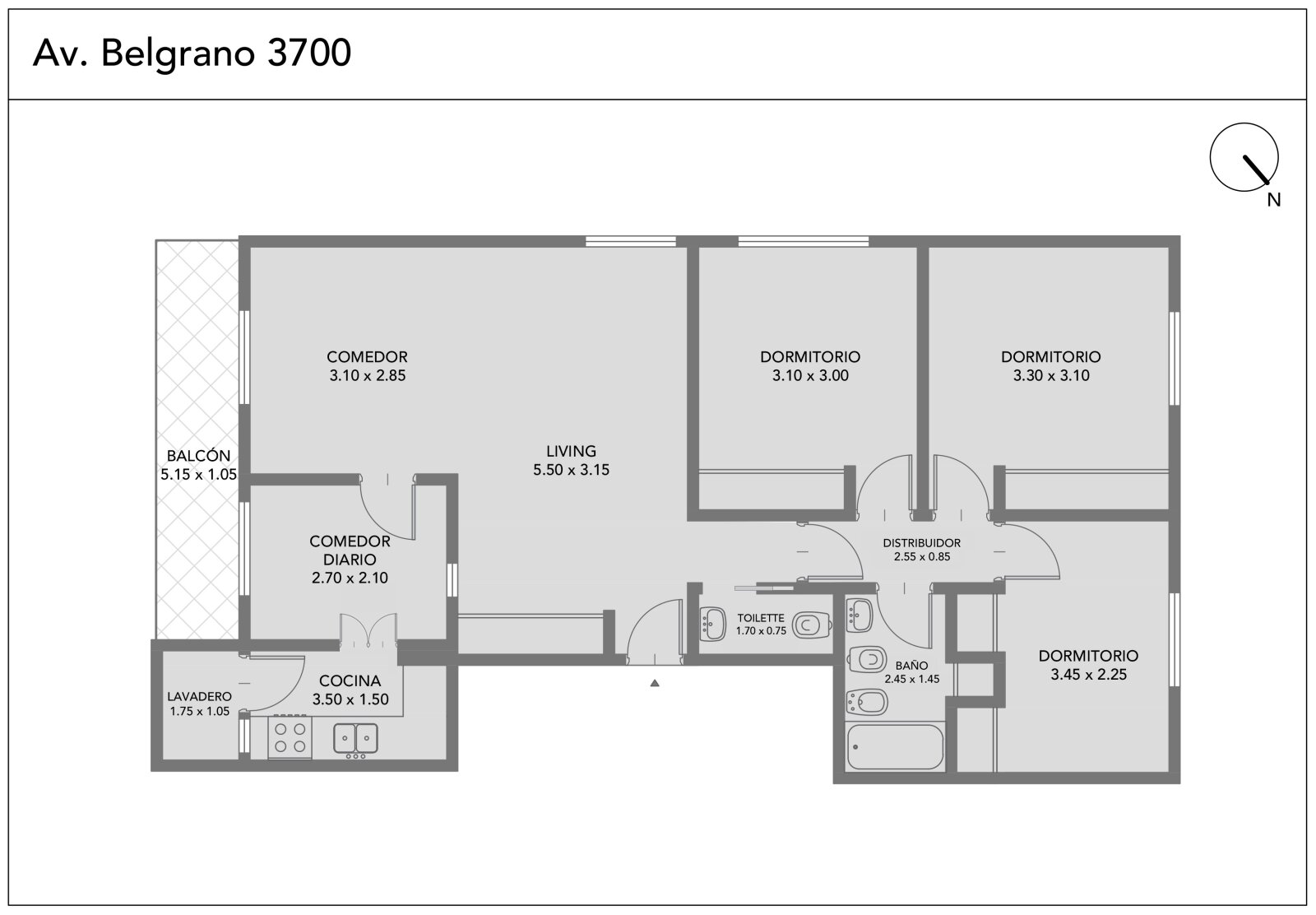 Venta. Depto 4 ambientes. Balcón. Apto Credito. Almagro - 2