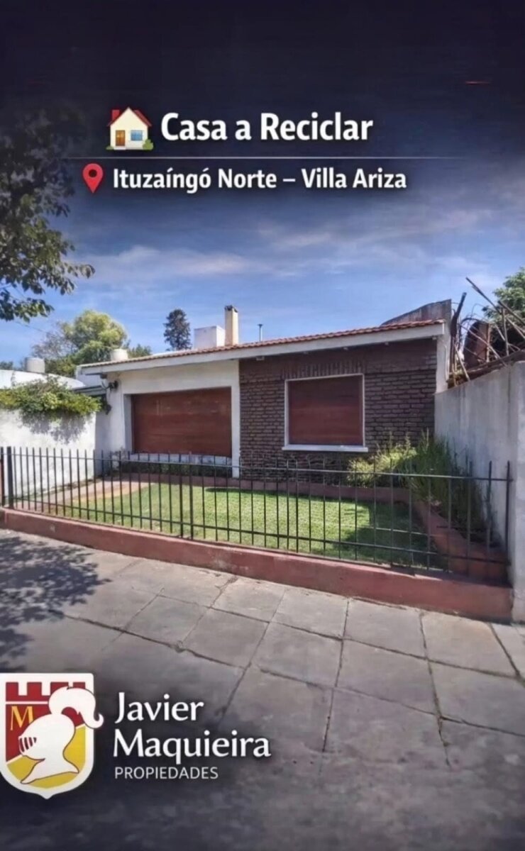 VENTA CASA 3 AMB-DPTO AL FONDO-VILLA ARIZA-ITUZAINGO - 1