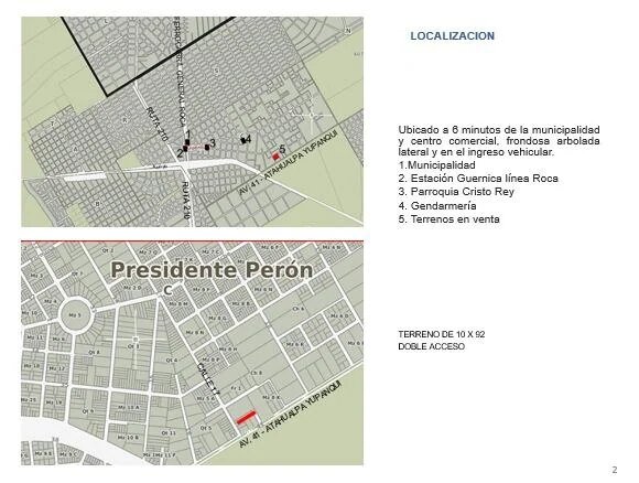 Lote en Venta en Presidente Peron, G.B.A. Zona Sur