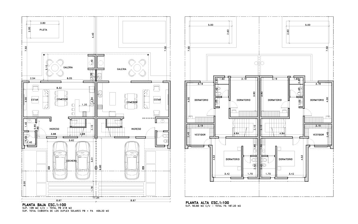 Duplex en Venta Solares de Manantiales - 3 Dormitorios 3 Baños - 2