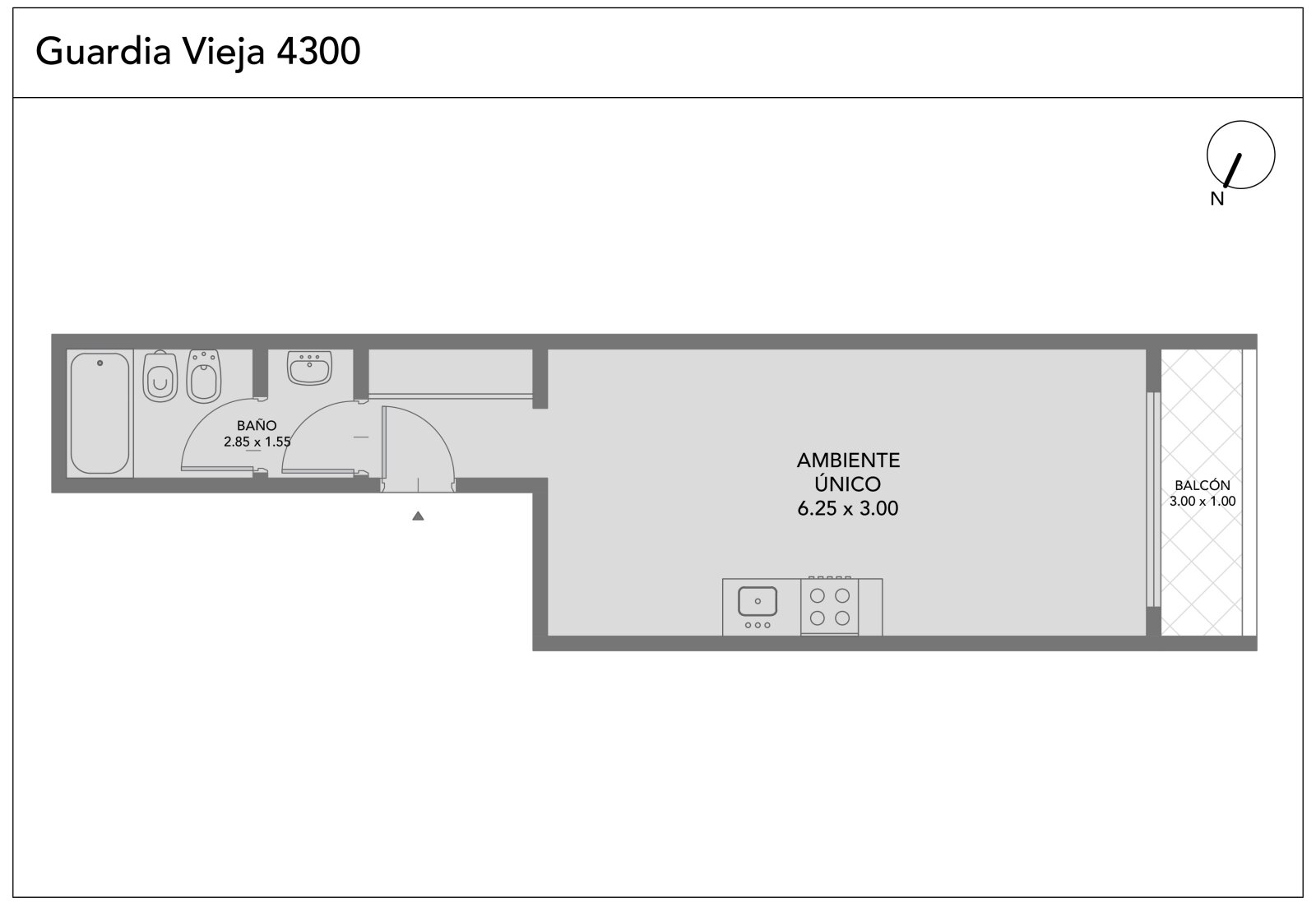 Venta. Departamento. Monoambiente. Balcón. Losa radiante. Almagro - 2