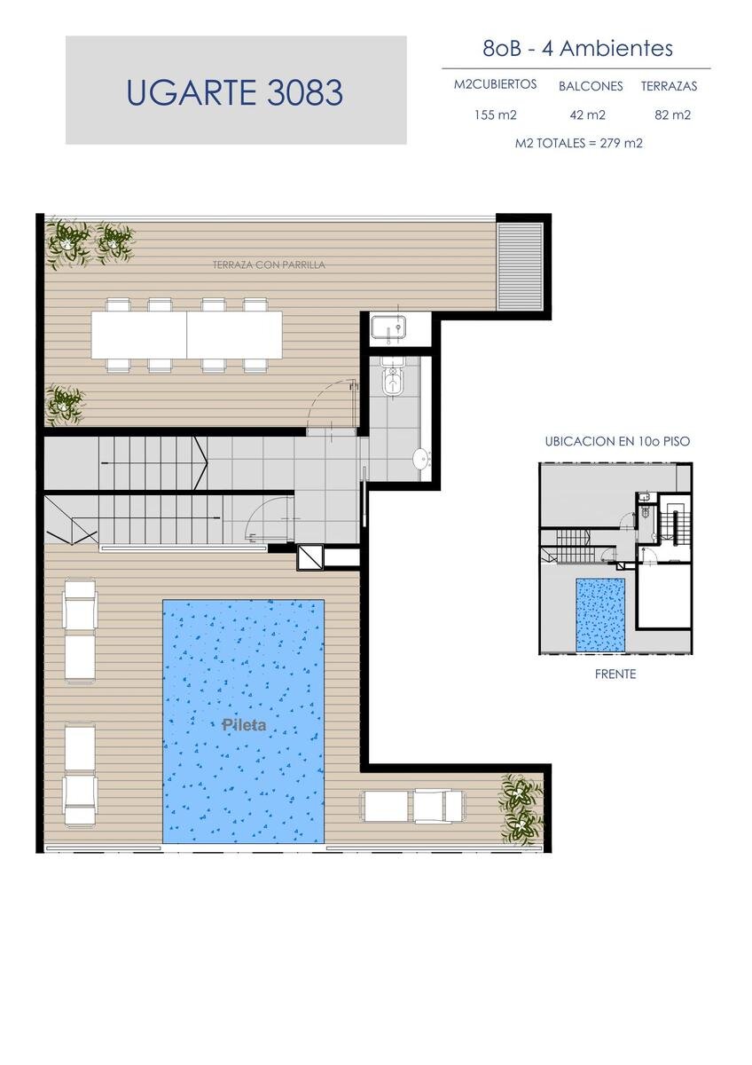 4 ambientes duplex con terraza y pileta privada - 13