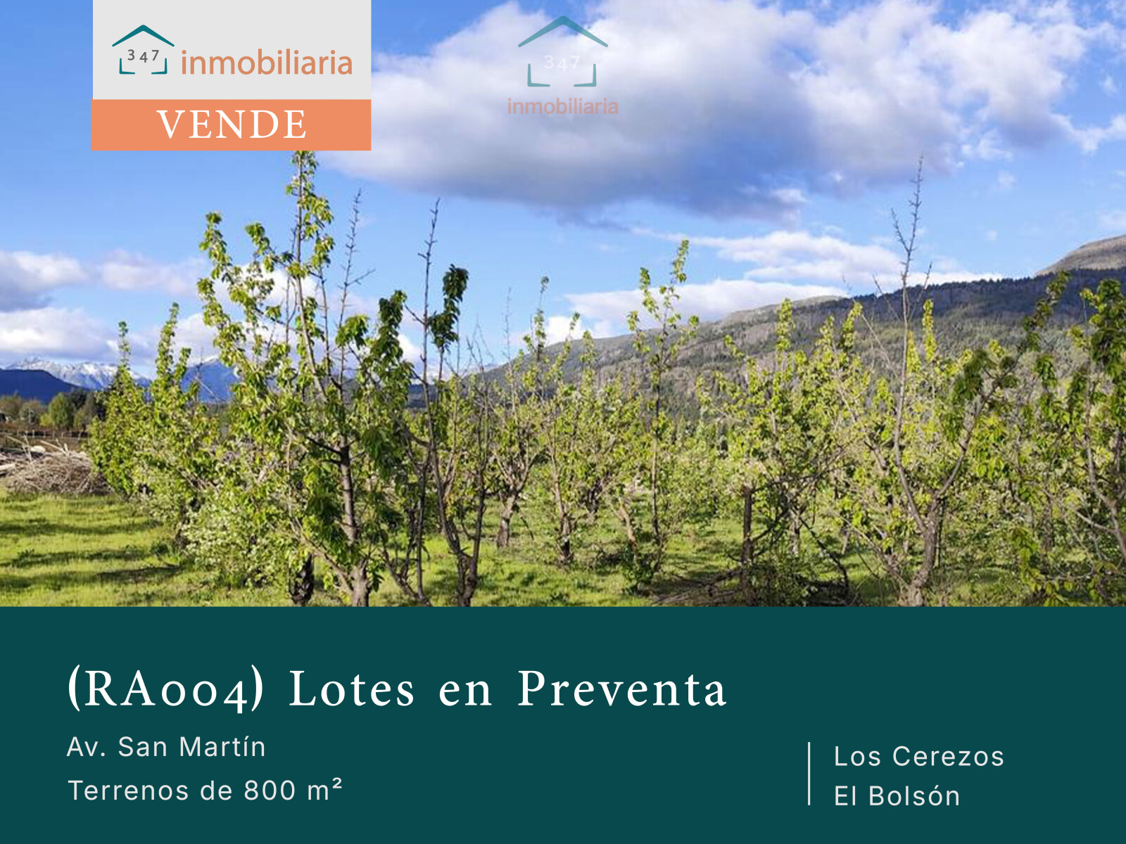 (RA004) Lotes en Preventa, 900 m2. Los Cerezos, El Bolsón - 1