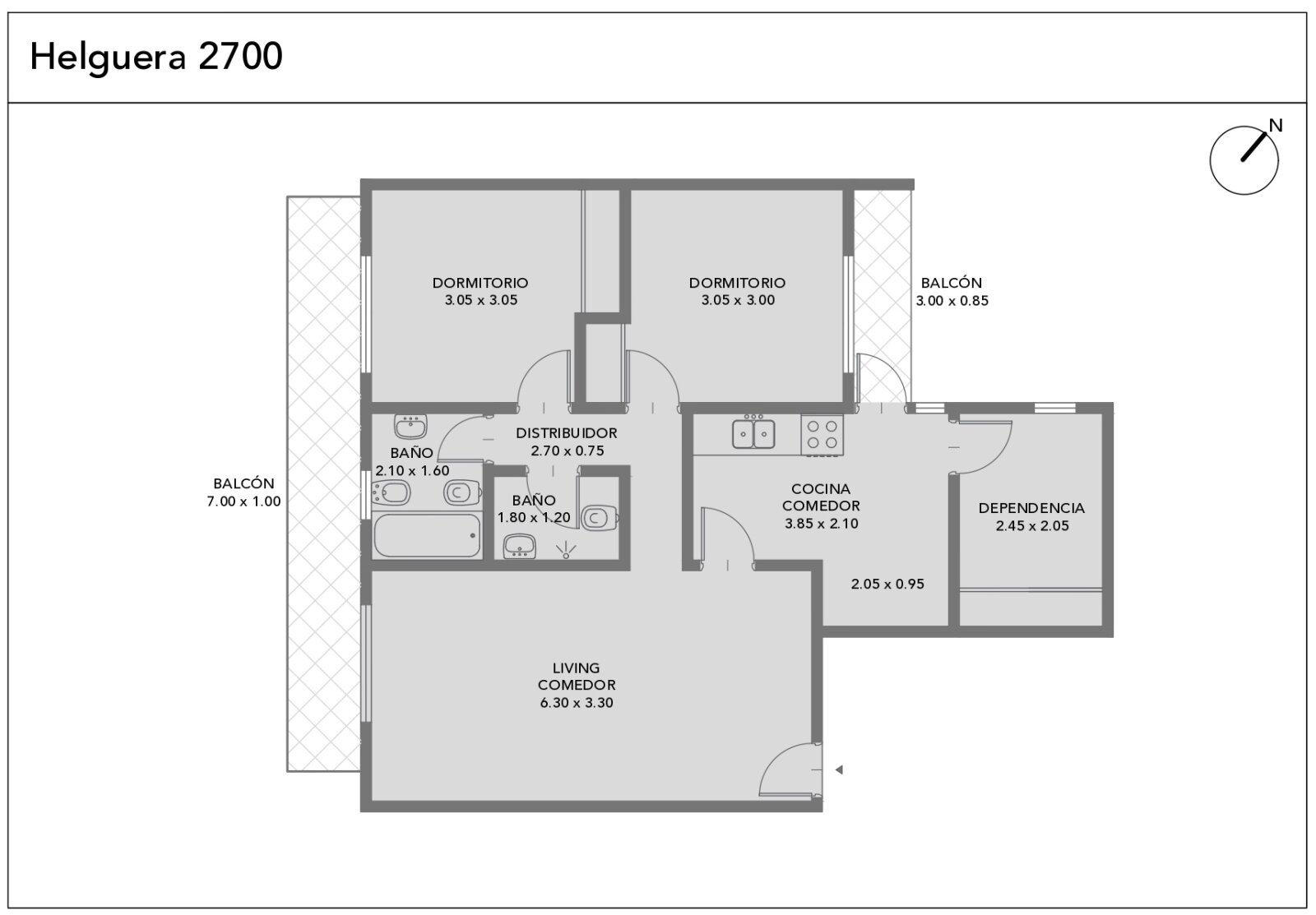 Venta. DEPTO 3 Amb c/ Dependencia. COCHERA CUBIERTA. Balcón corrido. Luminoso. Piso alto. Villa del Parque - 2