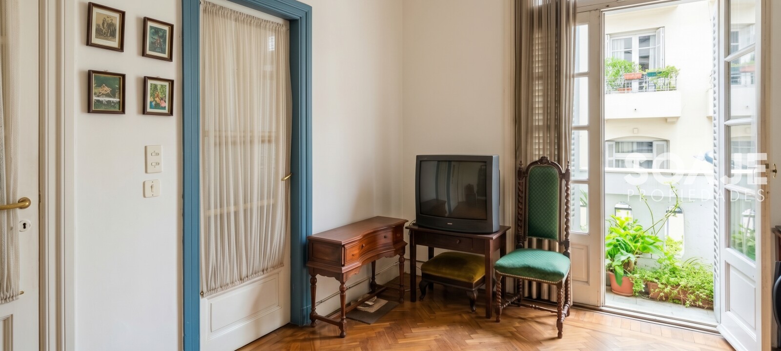 Depto. 5 amb. al frente, 106 m², a reciclar — Congreso