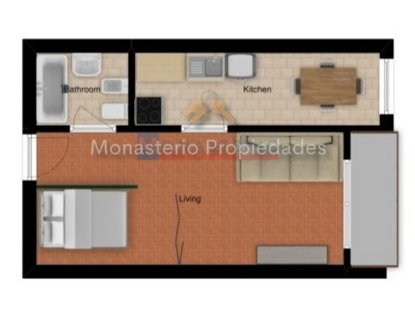 Monoambiente con balcón al contrafrente APTO CRÉDITO. - 13