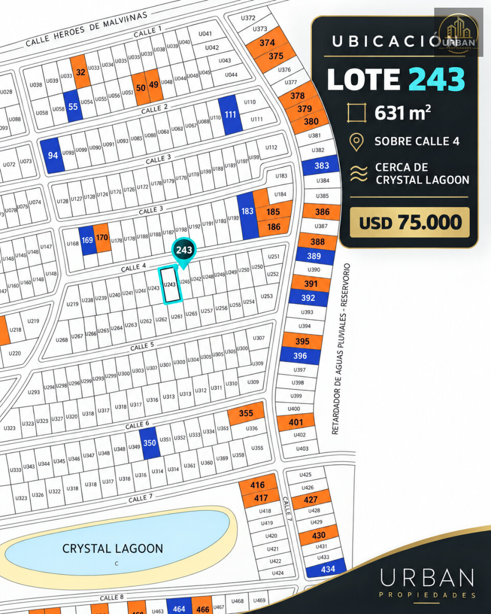 Venta Lote en Barrio Vida Crystal Lagoon, Funes - 3