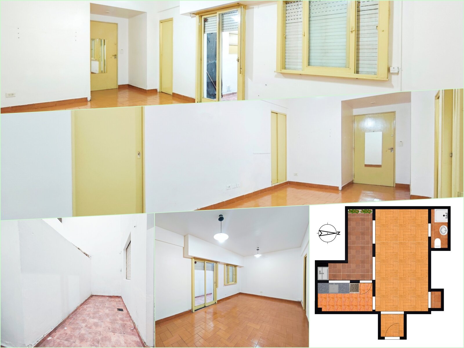 Apto profesional, Apto Crédito, con Garaje y Patio, Listo para escriturar y mudarse.