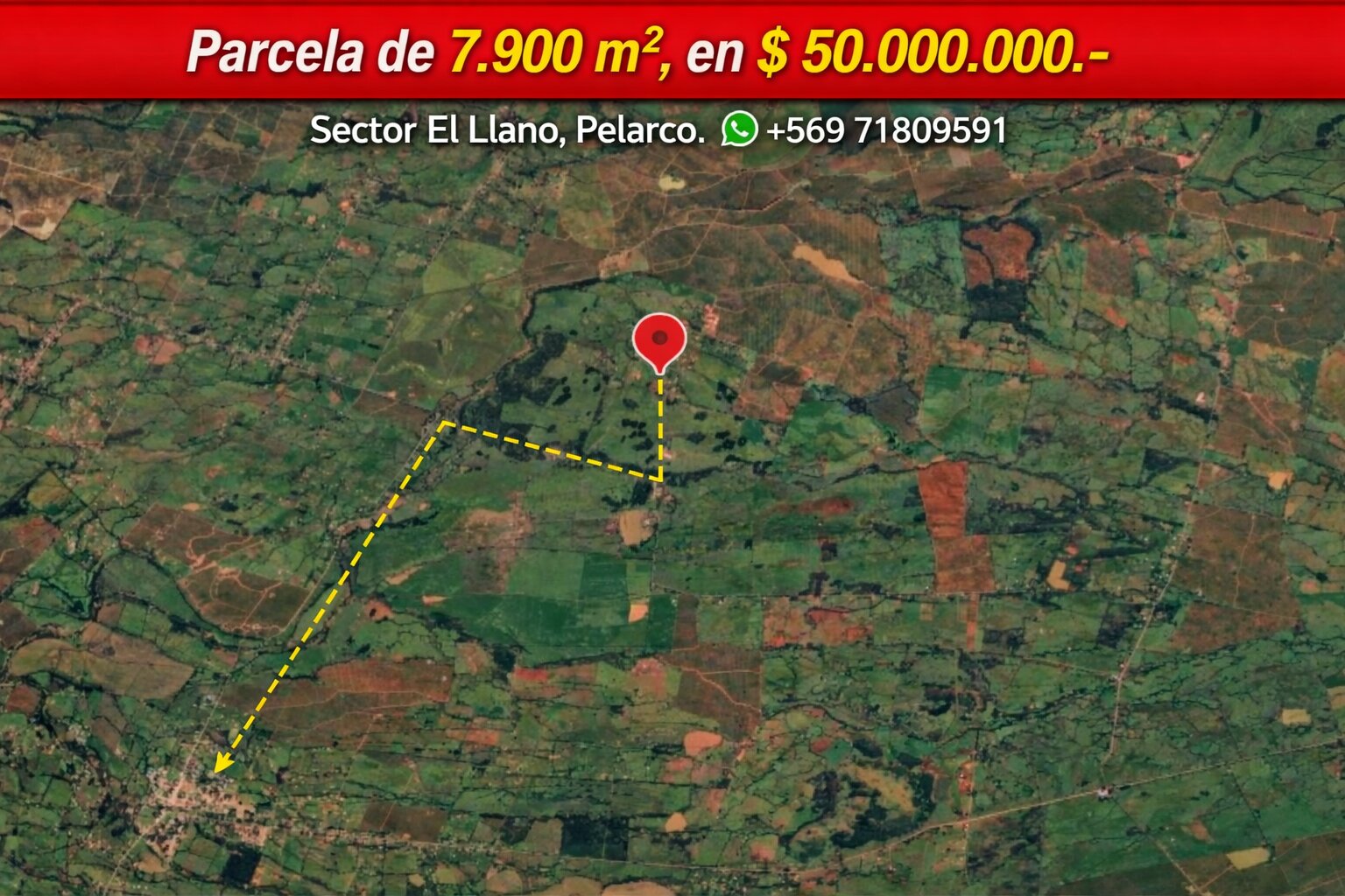 Vendo 7.934 mtrs. 2 de Terreno Plano, Especial Para Descansar, Sector El Llano, Pelarco. Abone 20% y el resto en cuotas.