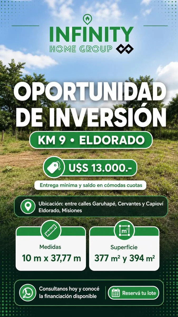 Loteo En Venta Ubicado En El Km9 De Eldorado - Gran Oportunidad