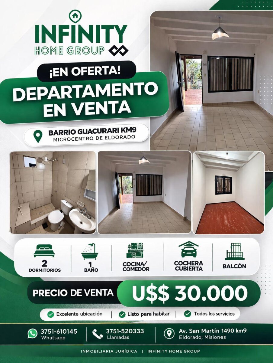 Departamento en oferta en el Km9 de Eldorado - Misiones