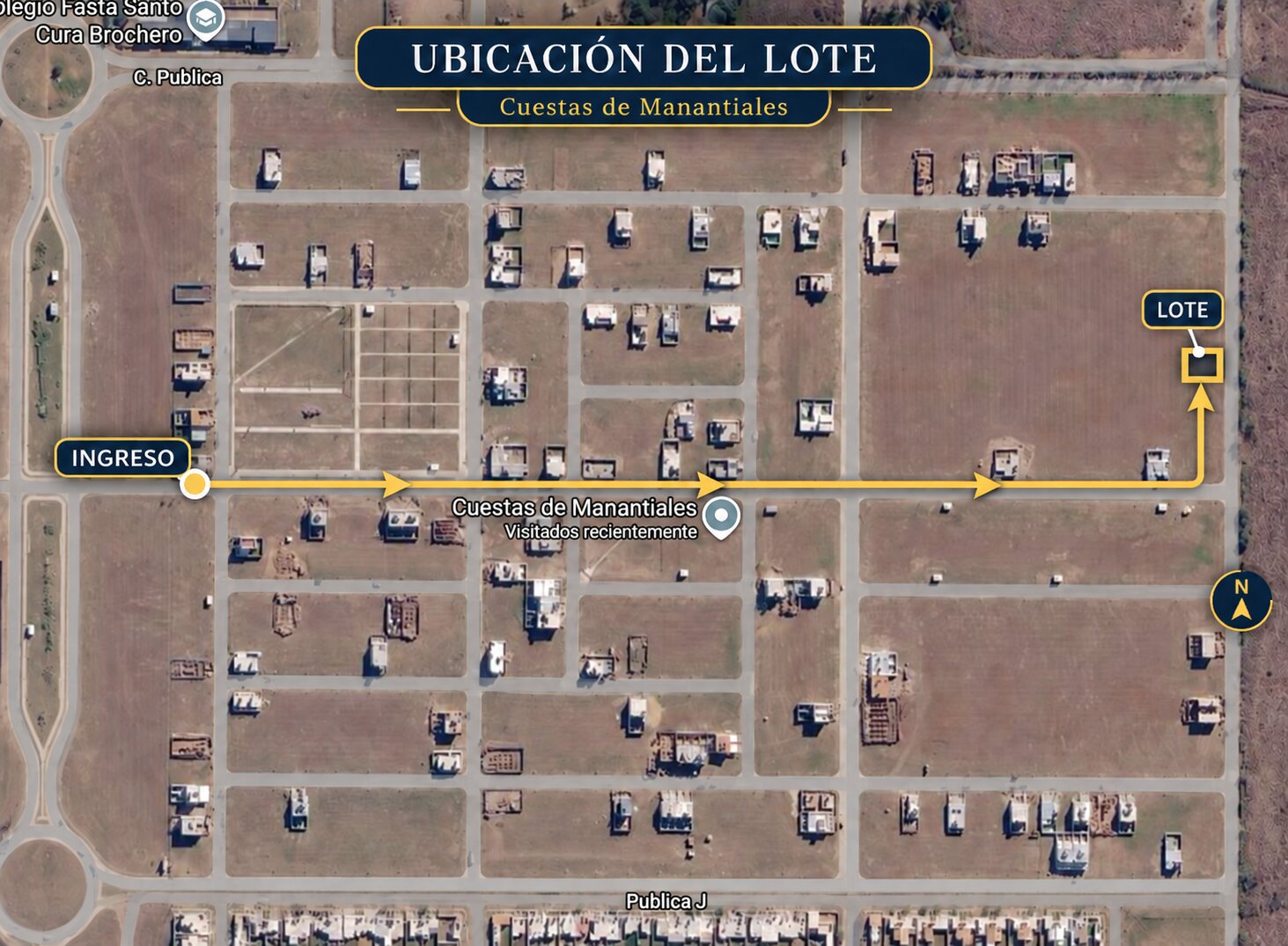 VENTA LOTE EN CUESTAS DE MANANTIALES 250 M2, TOMO DPTO EN PARTE DE PAGO — foto 2