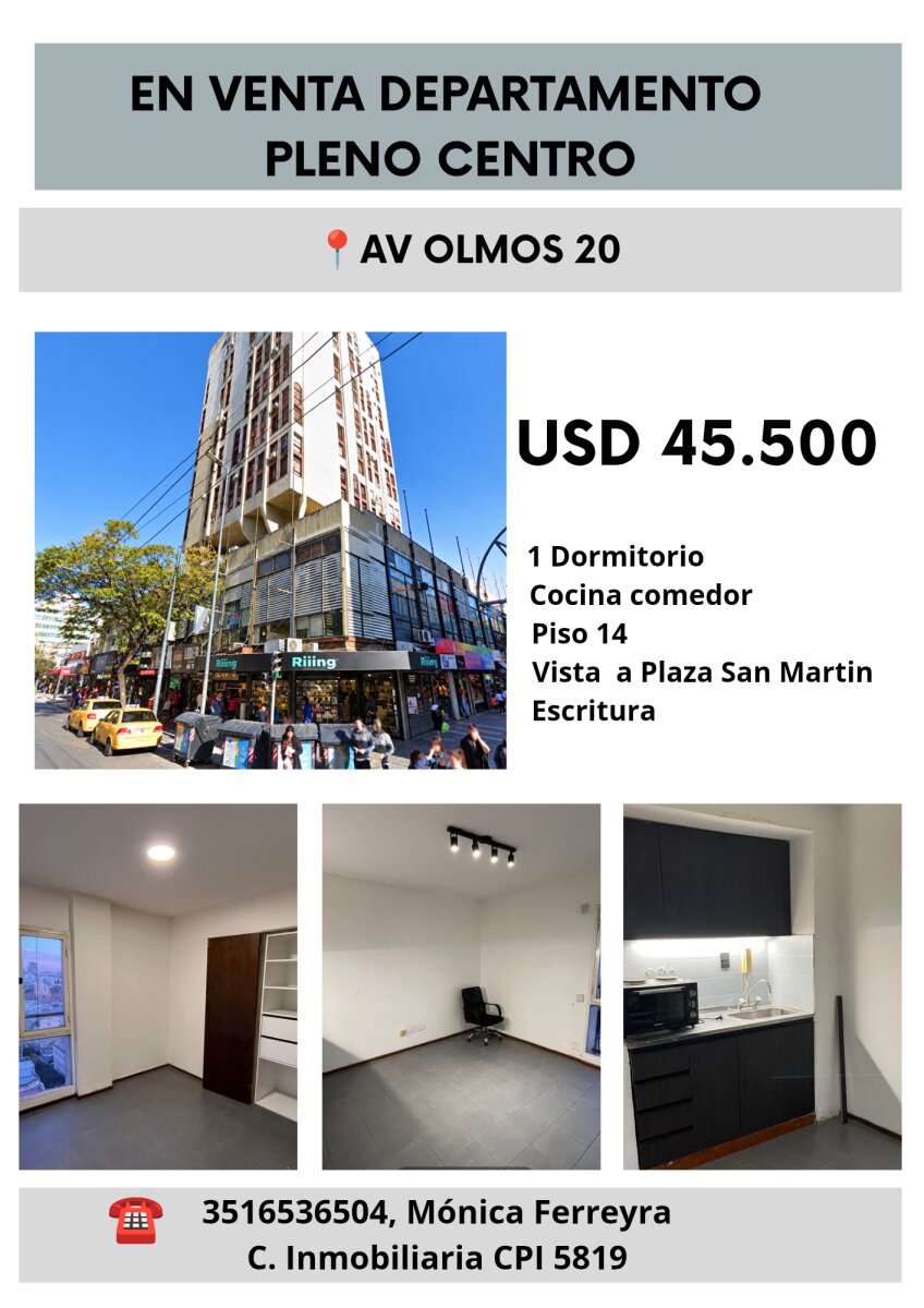 DEPARTAMENTO EN VENTA,EN PLENO CENTRO DE CÓRDOBA - 1