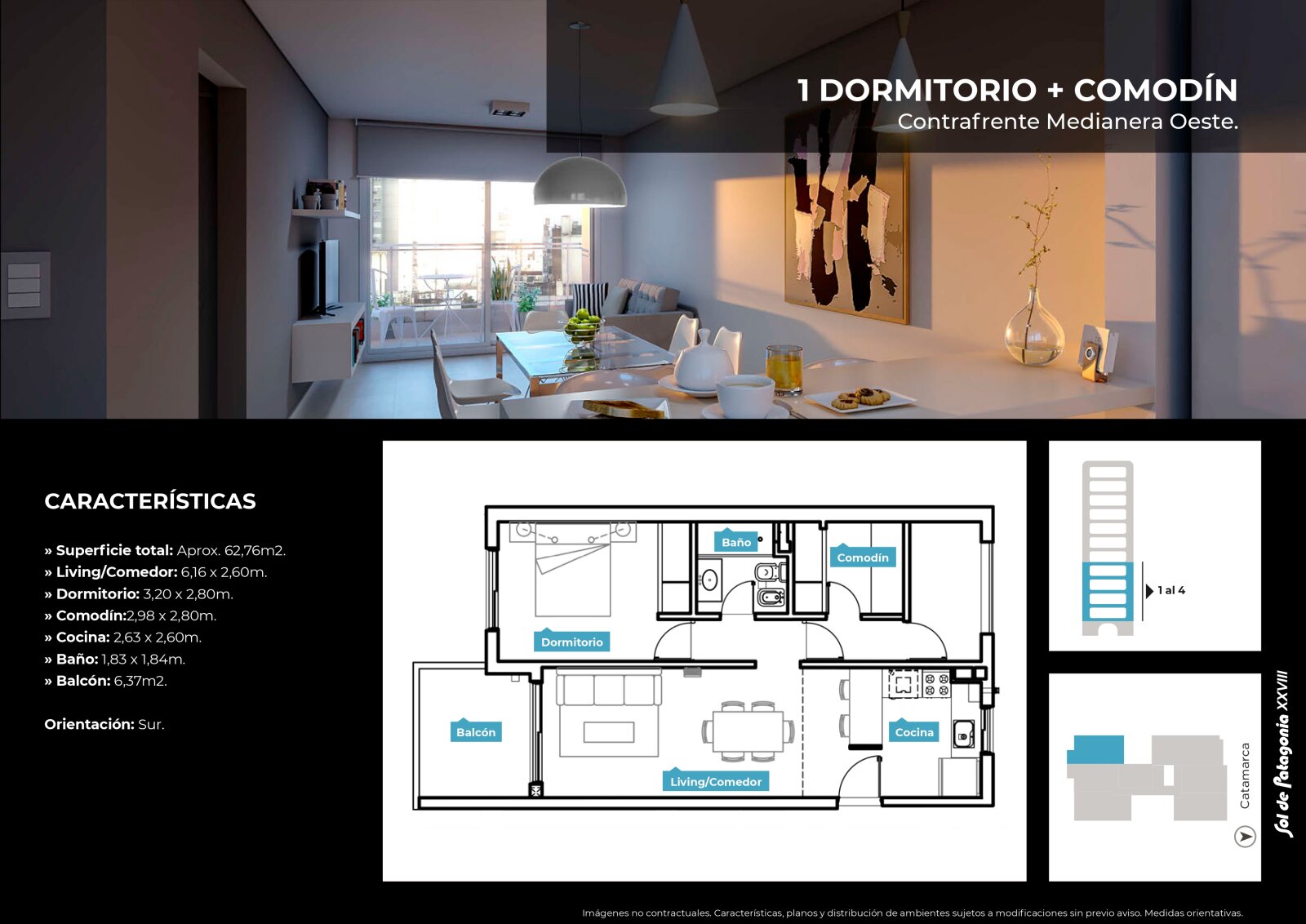Catamarca 2263 | Unidad premium de 1 dormitorio + comodín