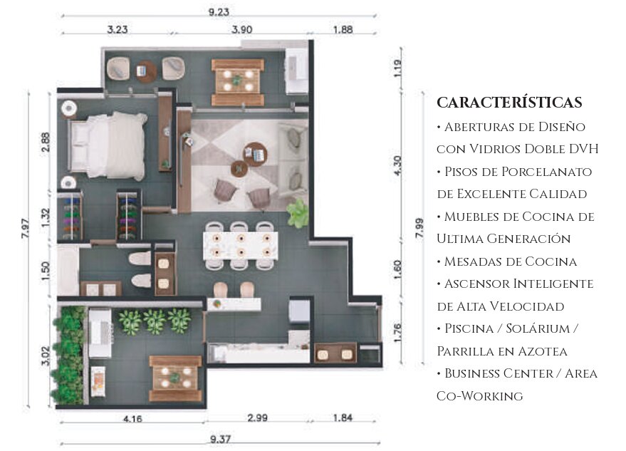 Departamento en venta en POZO. 2 ambientes. USD 80.000 de anticipo + cuotas de USD 5.800 - 2