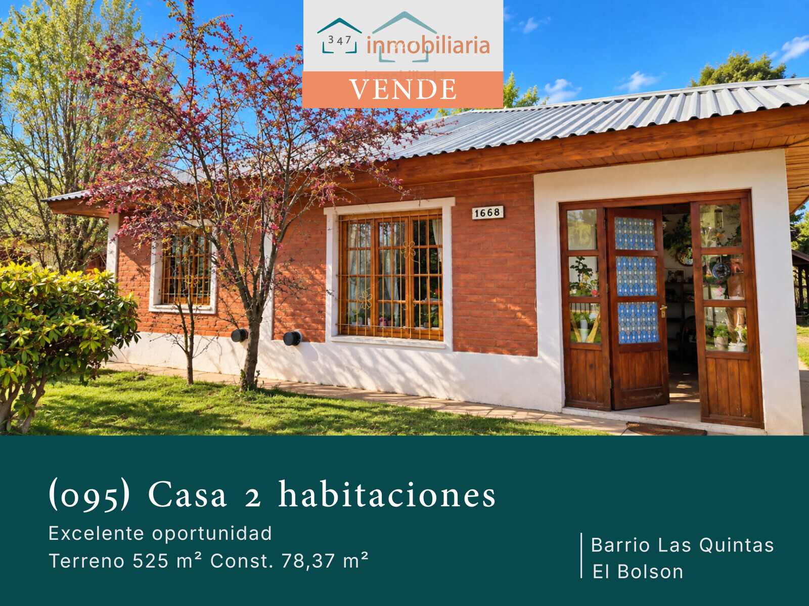 (095) El Bolsón, Barrio Las Quintas, Casa 2 habitaciones