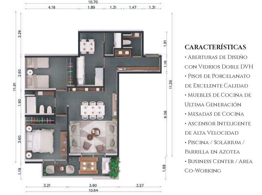 Departamento en venta en POZO. 3 ambientes. USD 90.000 de anticipo + cuotas de USD 6.400 - 2
