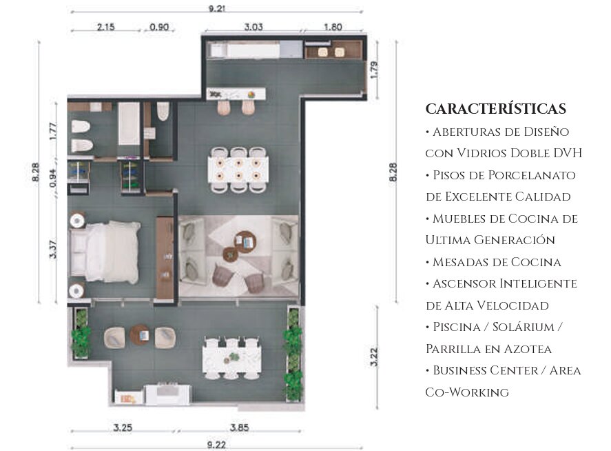 Departamento en venta en POZO. 2 ambientes. USD 90.000 de anticipo + cuotas de USD 6.600 - 2