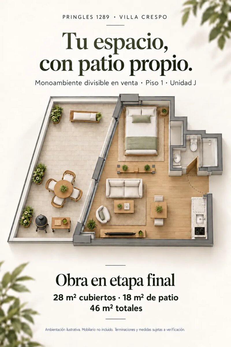 Venta de departamento monoambiente en Villa Crespo, Capital Federal — foto 12
