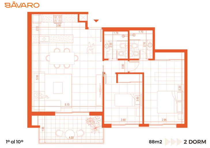 EDIFICIO BAVARO | 2 dormitorios, 2 baños y balcón al norte en Puerto Norte — foto 6