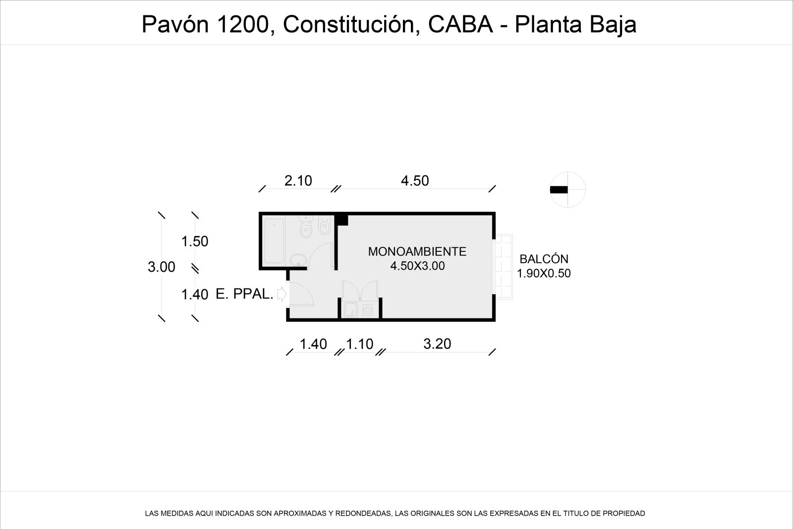 Venta. Monoambiente con amenities. Apto credito. Constitución - 18