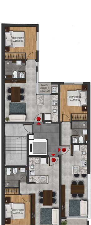 VENTA DORREGO 100 DEPARTAMENTO 1 DORMITORIO AMUEBLADO — foto 3