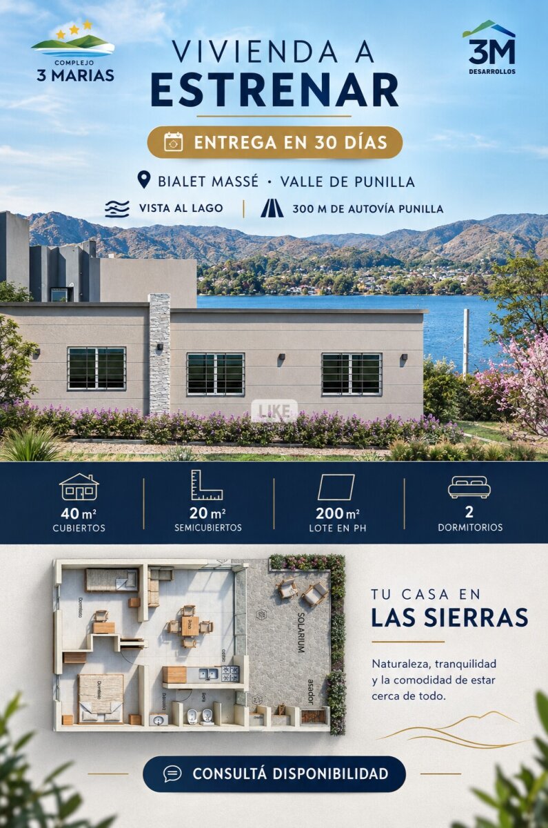 PH 40m2 EN VENTA VISTA AL LAGO EN BIALET MASSÉ - Imagen 2