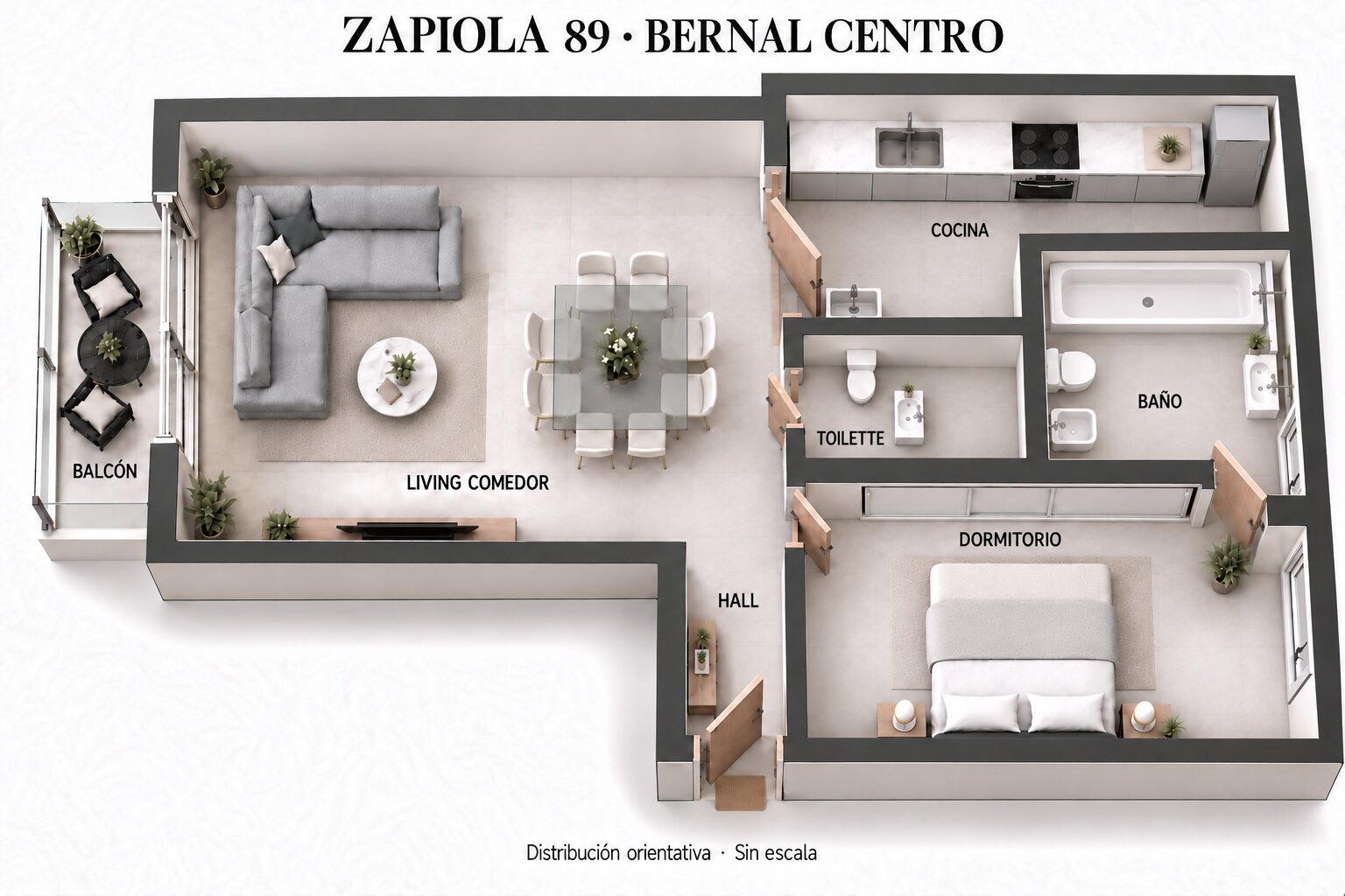 ALQUILER DEPTO 2 AMB BERNAL CENTRO MODERNO - 16