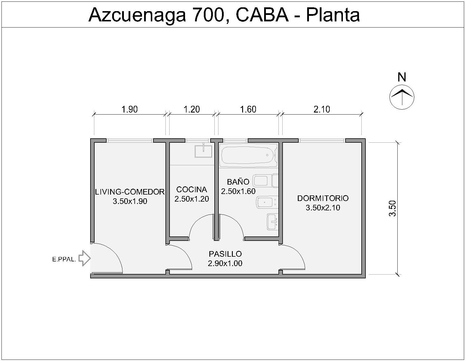 VENTA. DEPARTAMENTO 2 AMBIENTES. LUMINOSO. RECOLETA — foto 2