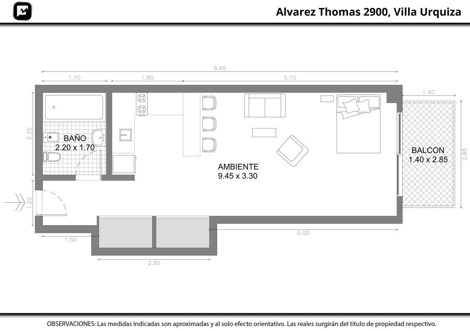 Monoambiente. Divisible. Luminoso. Amenities. Villa Urquiza. - 27