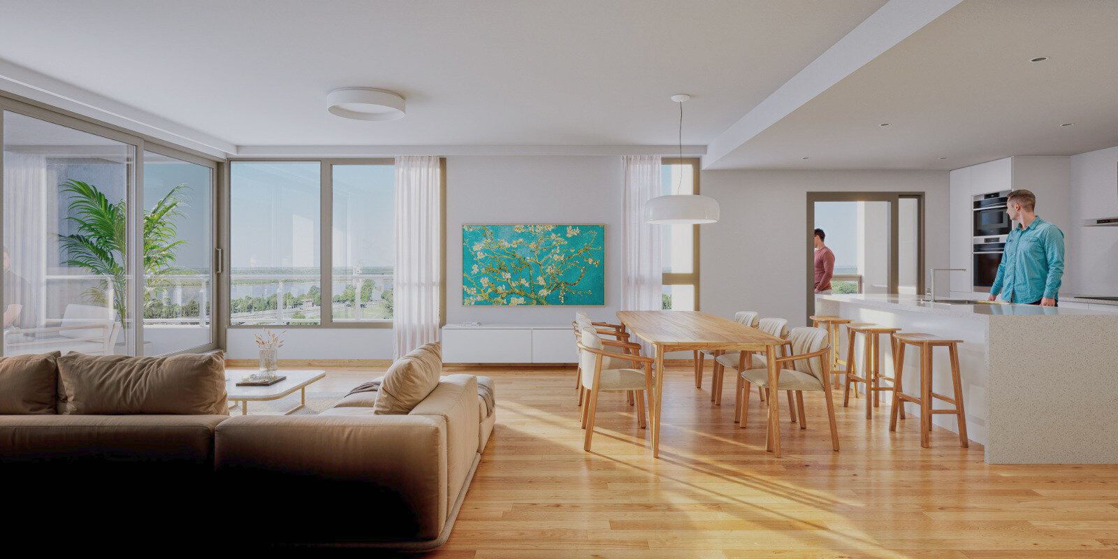 Semipiso de 3 dormitorios con vista al río | Piso 8 | Ícaro Río, Pichincha — foto 4