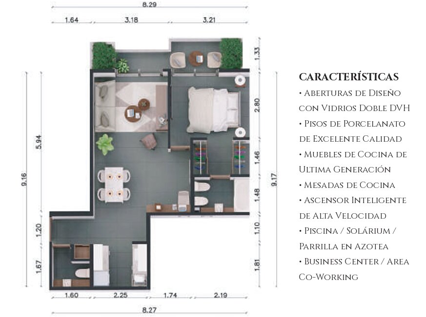 Departamento en venta en POZO. 2 ambientes. USD 70.000 de anticipo + cuotas de USD 4.600 — foto 2