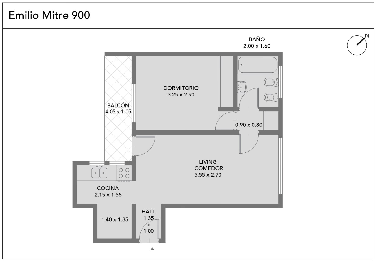 VENTA. DEPARTAMENTO DOS AMBIENTES. BALCON. APTO CRÉDITO. PARQUE CHACABUCO — foto 2