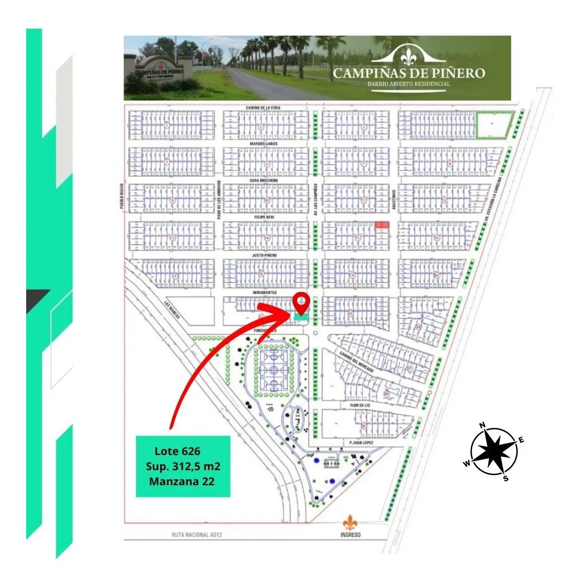 Venta Terreno / Lote Campiñas De Piñero - 14