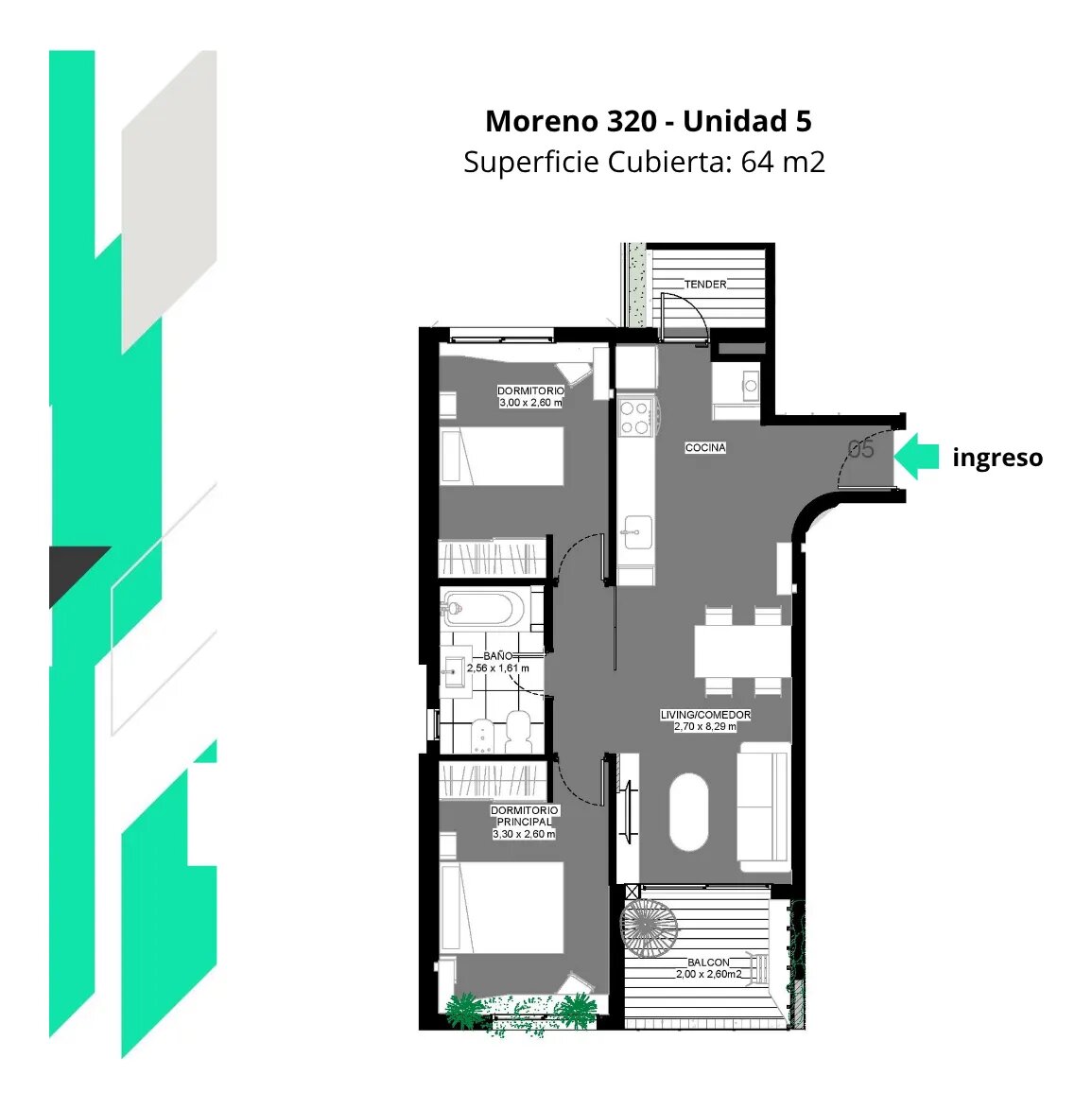 Venta Departamento 2 Dormitorios Centro — foto 2