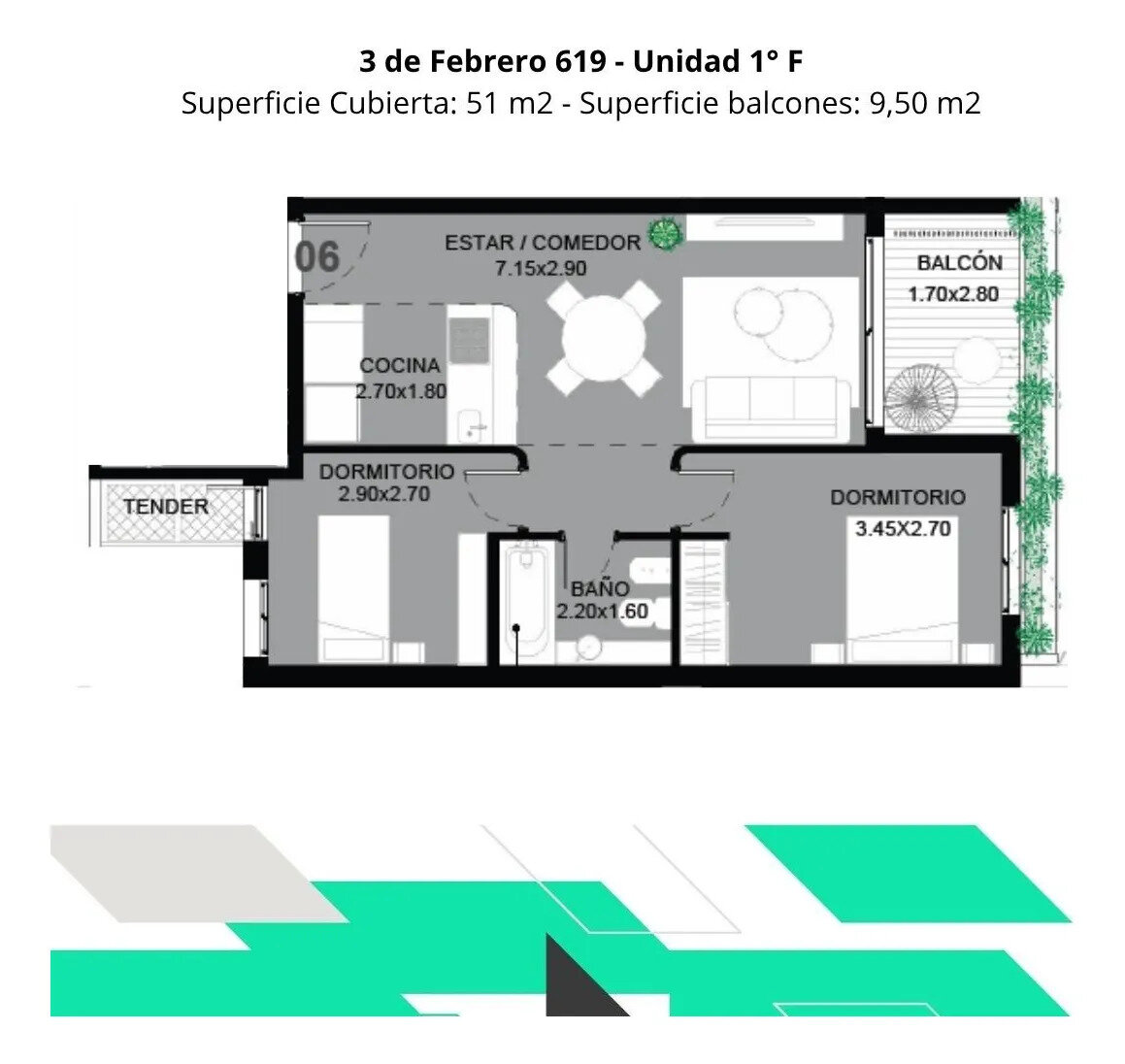 Venta Departamento 2 Dormitorios Martin — foto 2