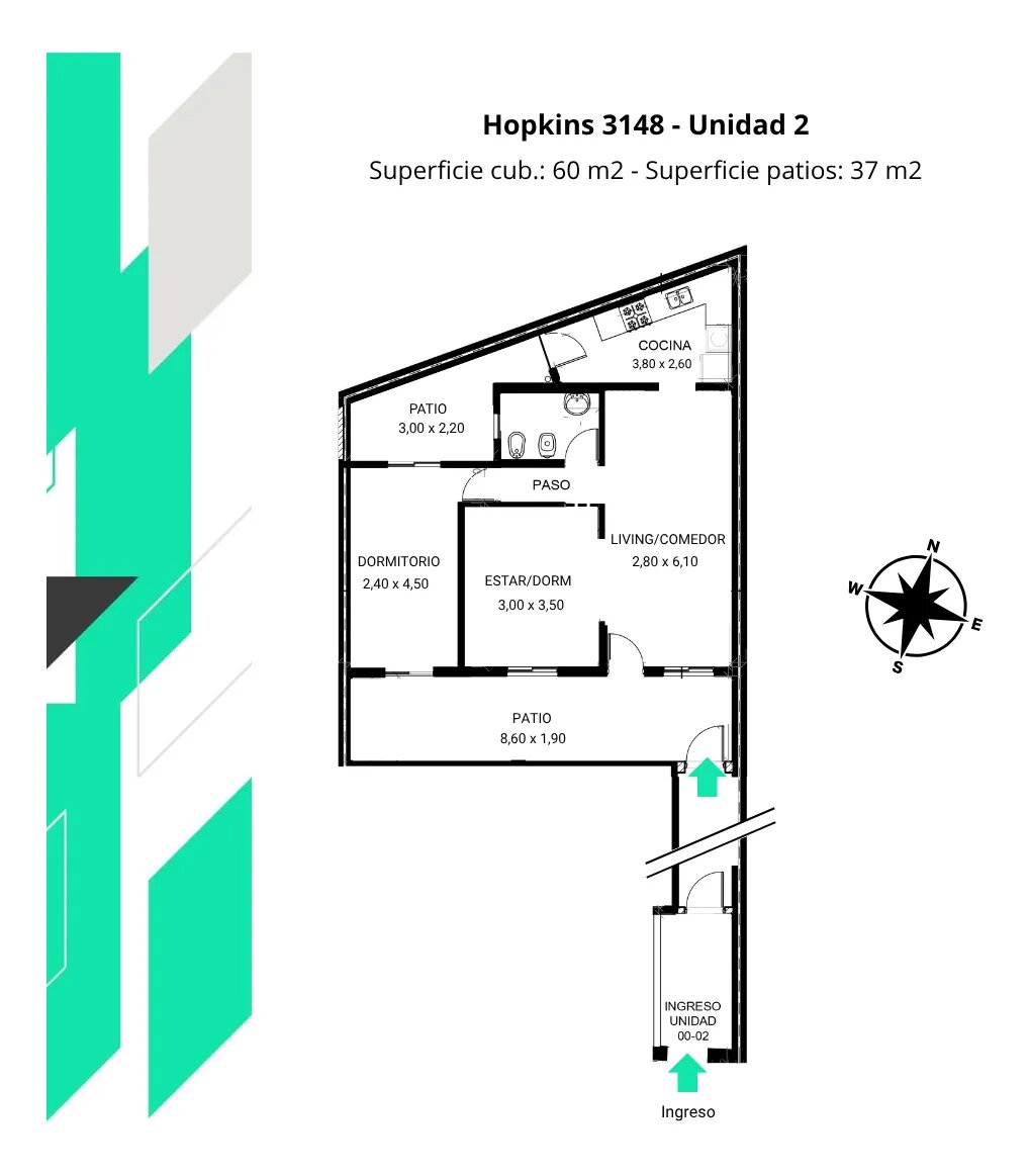 Venta Casa 2 Dormitorios Pasillo Unico - Parque Casado — foto 2