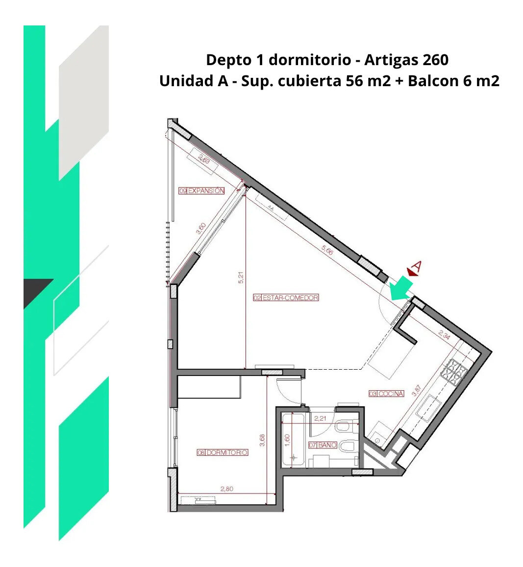 Venta Departamento 1 Dormitorio Arroyito — foto 2